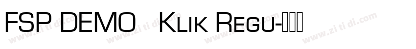 FSP DEMO   Klik Regu字体转换